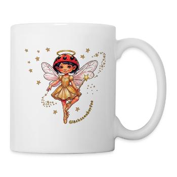 Goldene Glückszauberfee mit Sternenstaub - Tasse - Weiß - Rechts
