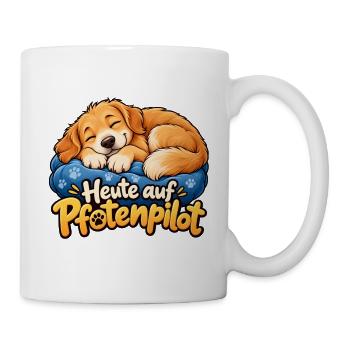 Heute auf Pfotenpilot - Tasse - Weiß - Rechts