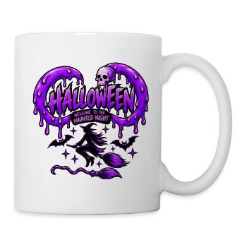 Lila Spuk-Halloween - Tasse - Weiß - Rechts