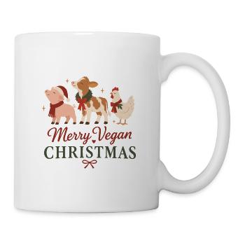 Merry Vegan Christmas - Tasse - Weiß - Rechts