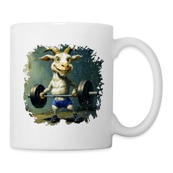 Ziegen Fitness / Trainer Goat - Tasse - Weiß - Rechts