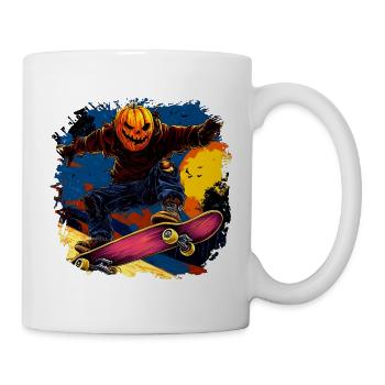 Halloween Skater / Skateboard Halloween - Tasse - Weiß - Rechts
