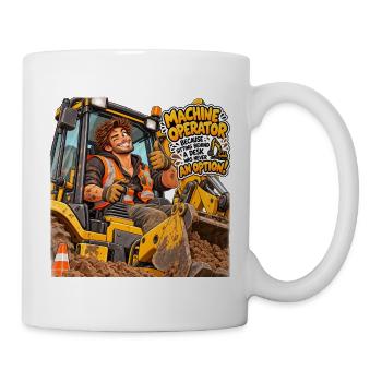 Maschinenbediener: Baugeist - Tasse - Weiß - Rechts