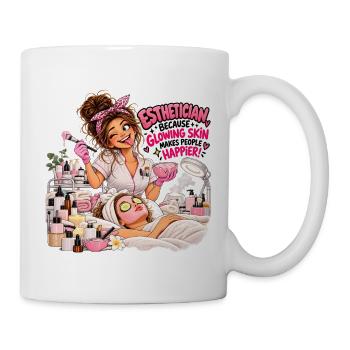 Glow Joy Kosmetikerin - Tasse - Weiß - Rechts