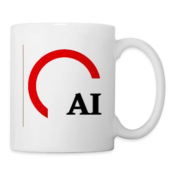 Rotes Hemisphärenbogenlogo - Tasse - Weiß - Rechts