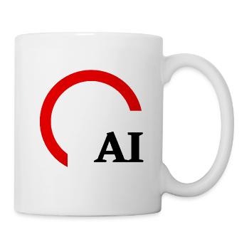 Roter Halbkreis-Minimalismus - Tasse - Weiß - Rechts