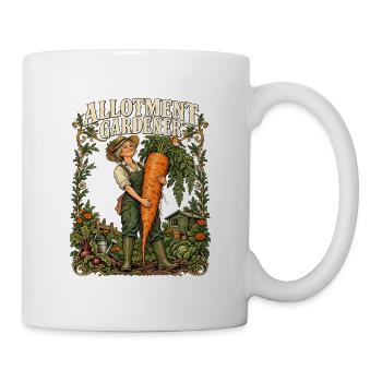 Gärtner mit einer großen Karotte - Tasse - Weiß - Rechts