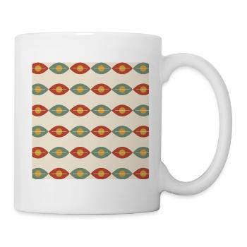 Linsenfeld – organische Geometrie - Tasse - Weiß - Rechts