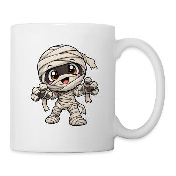 Mumie Kawaii Style – Süßes Halloween Motiv - Tasse - Weiß - Rechts