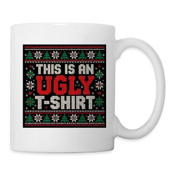 Hässlicher Pullover Winterhemd - Tasse - Weiß - Rechts