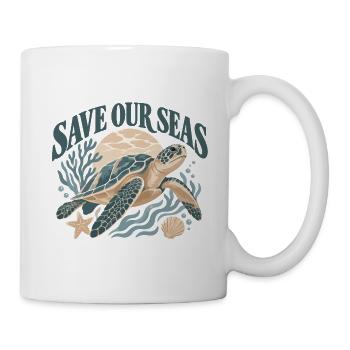 Save Our Seas Sea Turtle - Tasse - Weiß - Rechts