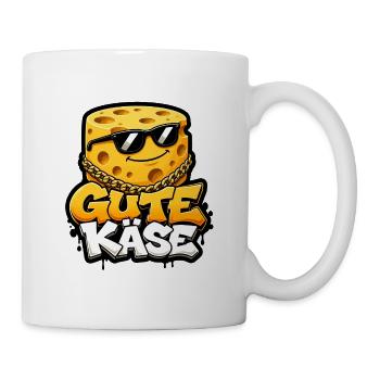 Gute Käse cooler Käse Laib mit Sonnenbrille Shirt - Tasse - Weiß - Rechts