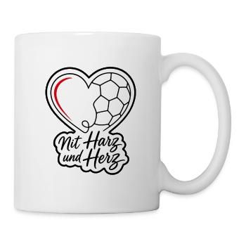 Mit Harz und Herz Handball Linework Vektor Shirt - Tasse - Weiß - Rechts