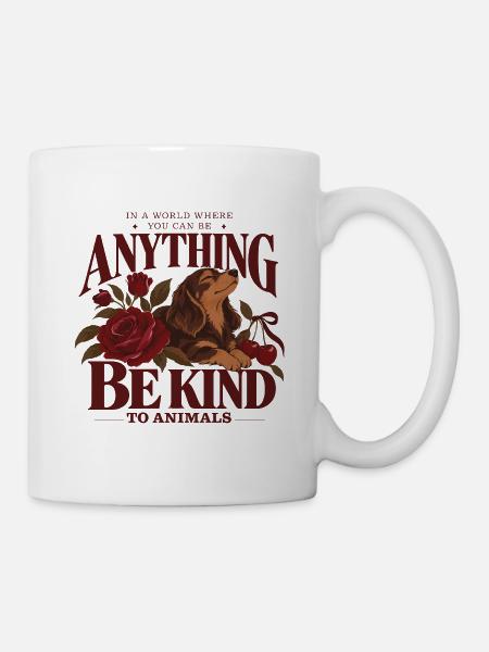 Be Kind To Animals Dachshund - Tasse - Weiß