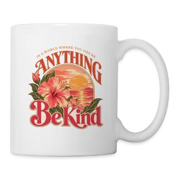In A World Be Kind Tropical - Tasse - Weiß - Rechts