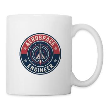 Vintage Aerospace Engineer Raketen-Orbitabzeichen oben - Tasse - Weiß - Rechts