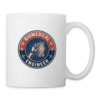 Vintage Biomedical Engineer DNA-Roboterhandabzeichen - Tasse - Weiß - Rechts