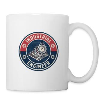 Stoppuhr-Deckdecke des Vintage Industrial Engineer Factory - Tasse - Weiß - Rechts