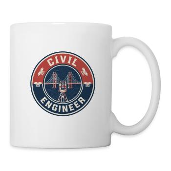 Vintage Civil Engineer Hängebrücken-Transit - Tasse - Weiß - Rechts