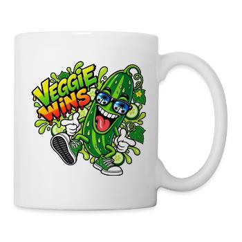 Veggie Wins Gurke - Tasse - Weiß - Rechts
