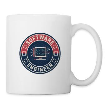 Vintage Software Engineer Code Terminal Patch Top - Tasse - Weiß - Rechts