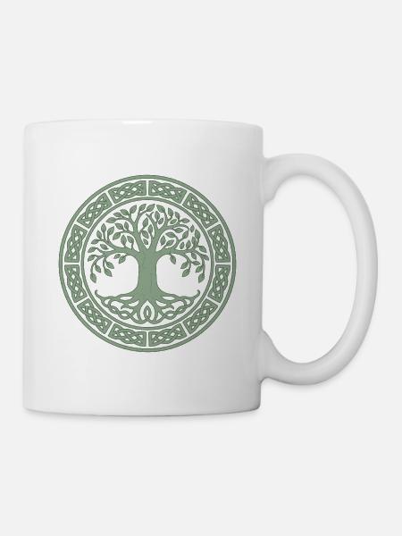 Wikinger-Baum des Lebens - Tasse - Weiß