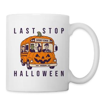 Pumpkin Bus Spooky School Halloween - Tasse - Weiß - Rechts