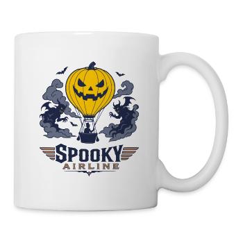Pumpkin Flug Spooky Airline - Tasse - Weiß - Rechts