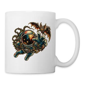 KOSMISCHER ROCKER | Alien-Fledermaus-Begegnung - Tasse - Weiß - Rechts