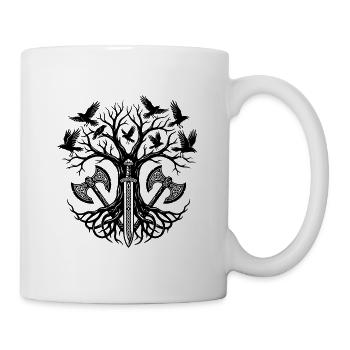 Wikinger-Baum des Lebens - Tasse - Weiß - Rechts