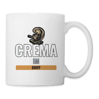 Hobby-Barista Geschenk mit Siebträger-Motiv - Tasse - Weiß - Rechts