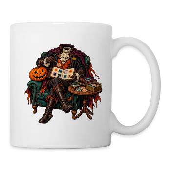 Halloween Tarotmeister im Samtstuhl - Tasse - Weiß - Rechts