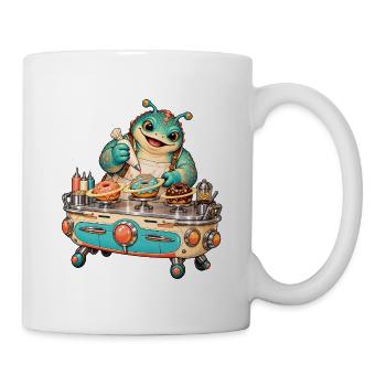 Retro Koch Drachenmeister - Tasse - Weiß - Rechts