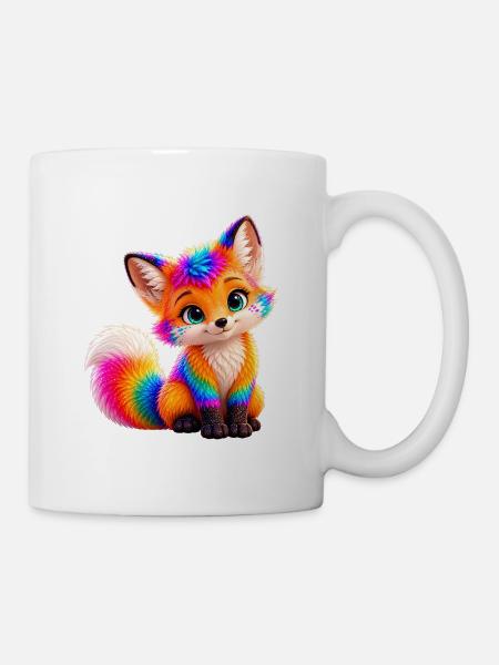 Der kleine Farbenfuchs - Tasse - Weiß