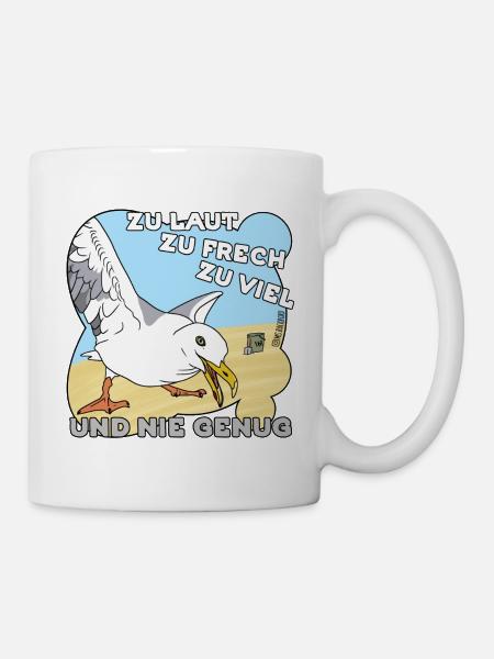Zu laut, zu frech, zu viel - Tasse - Weiß