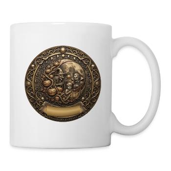 Halloween: Hexe, Vampir und Kürbisse - Tasse - Weiß - Rechts