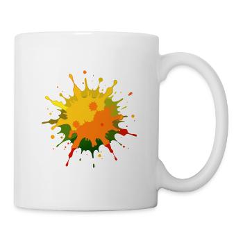 Farbspritzer - Tasse - Weiß - Rechts
