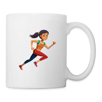 Running Girl - Tasse - Weiß - Rechts