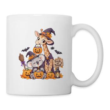 Halloween-Kuschel Giraffe Koala Jack-o-Lantern - Tasse - Weiß - Rechts