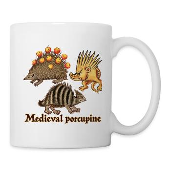 Stachelschwein-Mittelalter-Trio - Tasse - Weiß - Rechts