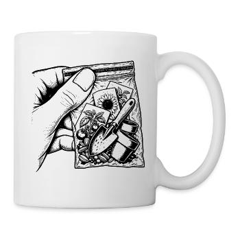 Gartenset – Gemüsesamen und Blumen - Tasse - Weiß - Rechts