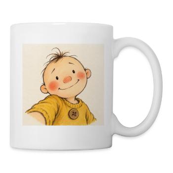 Kleiner Sonnenschein im Gelben Pullover - Tasse - Weiß - Rechts