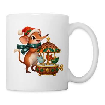 Rüsselspringer mit Eichelkarussell-Spieluhr - Tasse - Weiß - Rechts