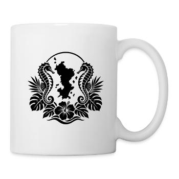Mayotte Seepferdchen Floral Black - Tasse - Weiß - Rechts
