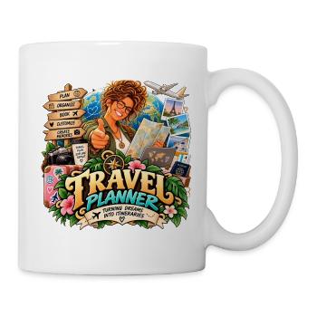 Traumvoller Reiseplaner - Tasse - Weiß - Rechts