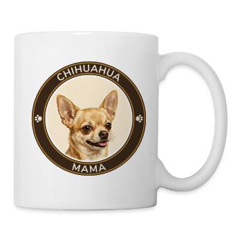 Chihuahua-Mama Porträt - Tasse - Weiß - Rechts