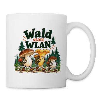 Wald statt WLAN - Tasse - Weiß - Rechts
