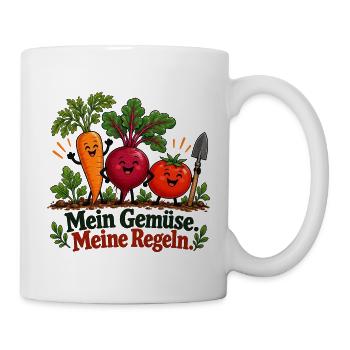 Mein Gemüse meine Regeln - Tasse - Weiß - Rechts