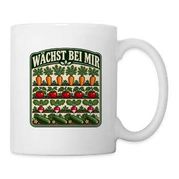 Wächst bei mir Gemüse - Tasse - Weiß - Rechts