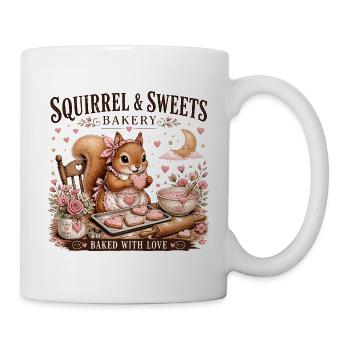 Squirrel Sweets Bakery: Mit Liebe gebacken - Tasse - Weiß - Rechts